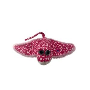 Petting Zoo SeaWorld Pink Polka Dot Stingray Plush Toy Stuffed Animal 23" 2012 a